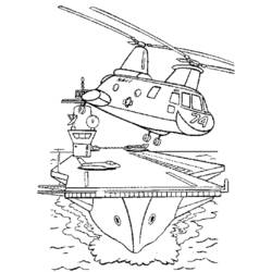 Página para colorir: Helicóptero (Transporte) #136105 - Páginas para Colorir Imprimíveis Gratuitamente