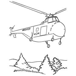 Página para colorir: Helicóptero (Transporte) #136135 - Páginas para Colorir Imprimíveis Gratuitamente