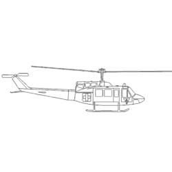 Página para colorir: Helicóptero (Transporte) #136143 - Páginas para Colorir Imprimíveis Gratuitamente