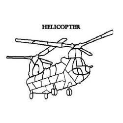 Página para colorir: Helicóptero (Transporte) #136150 - Páginas para Colorir Imprimíveis Gratuitamente