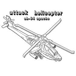 Página para colorir: Helicóptero (Transporte) #136180 - Páginas para Colorir Imprimíveis Gratuitamente