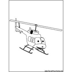 Página para colorir: Helicóptero (Transporte) #136197 - Páginas para Colorir Imprimíveis Gratuitamente