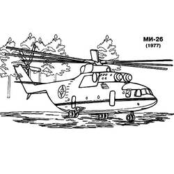 Página para colorir: Helicóptero (Transporte) #136229 - Páginas para Colorir Imprimíveis Gratuitamente