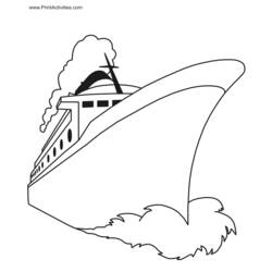 Página para colorir: Liner / Navio de cruzeiro (Transporte) #140786 - Páginas para Colorir Imprimíveis Gratuitamente
