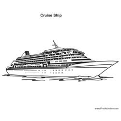 Página para colorir: Liner / Navio de cruzeiro (Transporte) #140808 - Páginas para Colorir Imprimíveis Gratuitamente