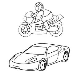 Página para colorir: moto (Transporte) #136264 - Páginas para Colorir Imprimíveis Gratuitamente