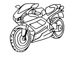 Página para colorir: Motocicleta (Transporte) #136305 - Páginas para Colorir Imprimíveis Gratuitamente