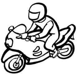 Página para colorir: Motocicleta (Transporte) #136339 - Páginas para Colorir Imprimíveis Gratuitamente