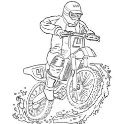 Página para colorir: motocross (Transporte) #136510 - Páginas para Colorir Imprimíveis Gratuitamente