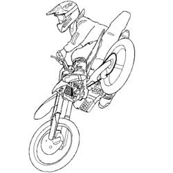 Página para colorir: motocross (Transporte) #136515 - Páginas para Colorir Imprimíveis Gratuitamente