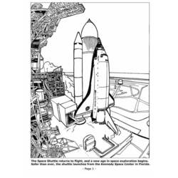 Página para colorir: Nave espacial (Transporte) #140308 - Páginas para Colorir Imprimíveis Gratuitamente
