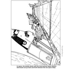 Página para colorir: Nave espacial (Transporte) #140484 - Páginas para Colorir Imprimíveis Gratuitamente