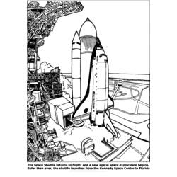 Página para colorir: Nave espacial (Transporte) #140564 - Páginas para Colorir Imprimíveis Gratuitamente