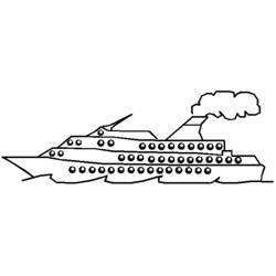 Página para colorir: Navio de Cruzeiro (Transporte) #140688 - Páginas para Colorir Imprimíveis Gratuitamente