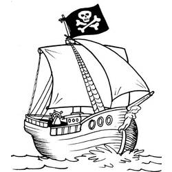 Página para colorir: Navio pirata (Transporte) #138212 - Páginas para Colorir Imprimíveis Gratuitamente
