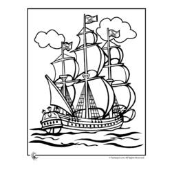 Página para colorir: Navio pirata (Transporte) #138214 - Páginas para Colorir Imprimíveis Gratuitamente