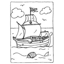 Página para colorir: Navio pirata (Transporte) #138217 - Páginas para Colorir Imprimíveis Gratuitamente