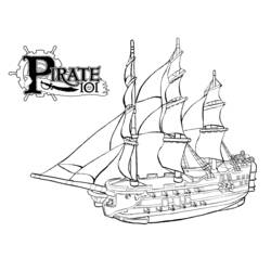Página para colorir: Navio pirata (Transporte) #138218 - Páginas para Colorir Imprimíveis Gratuitamente