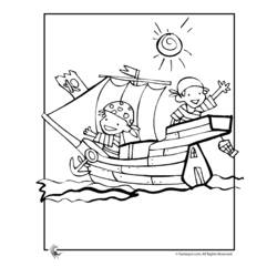 Página para colorir: Navio pirata (Transporte) #138228 - Páginas para Colorir Imprimíveis Gratuitamente