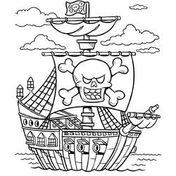 Página para colorir: Navio pirata (Transporte) #138239 - Páginas para Colorir Imprimíveis Gratuitamente