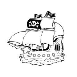 Página para colorir: Navio pirata (Transporte) #138240 - Páginas para Colorir Imprimíveis Gratuitamente