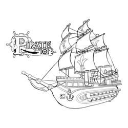 Página para colorir: Navio pirata (Transporte) #138243 - Páginas para Colorir Imprimíveis Gratuitamente
