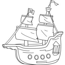Página para colorir: Navio pirata (Transporte) #138245 - Páginas para Colorir Imprimíveis Gratuitamente