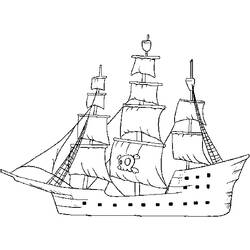 Página para colorir: Navio pirata (Transporte) #138251 - Páginas para Colorir Imprimíveis Gratuitamente