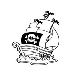 Página para colorir: Navio pirata (Transporte) #138263 - Páginas para Colorir Imprimíveis Gratuitamente