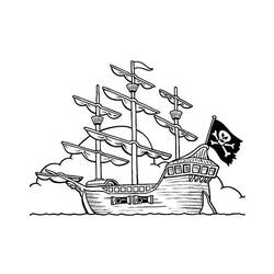 Página para colorir: Navio pirata (Transporte) #138270 - Páginas para Colorir Imprimíveis Gratuitamente