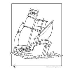 Página para colorir: Navio pirata (Transporte) #138275 - Páginas para Colorir Imprimíveis Gratuitamente