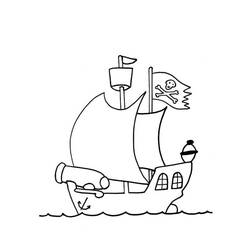 Desenho Navio Pirata (Transporte) #184846 para imprimir e colorir