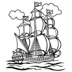 Desenho Navio Pirata (Transporte) #184850 para imprimir e colorir
