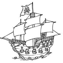Desenho Navio Pirata (Transporte) #184852 para imprimir e colorir