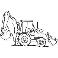 Desenho Retroescavadeira (Transporte) #209333 para imprimir e colorir