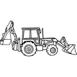 Desenho Retroescavadeira (Transporte) #209335 para imprimir e colorir