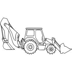 Desenho Retroescavadeira (Transporte) #209340 para imprimir e colorir