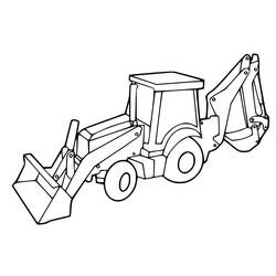 Desenho Retroescavadeira (Transporte) #209342 para imprimir e colorir