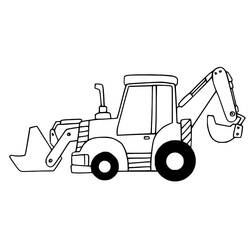 Desenho Retroescavadeira (Transporte) #209344 para imprimir e colorir