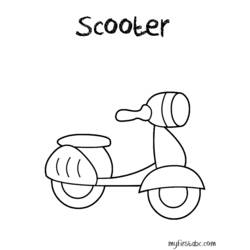 Página para colorir: Scooter (Transporte) #139543 - Páginas para Colorir Imprimíveis Gratuitamente