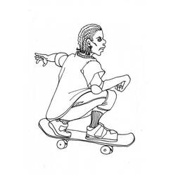 Página para colorir: Skate / Skate (Transporte) #139304 - Páginas para Colorir Imprimíveis Gratuitamente