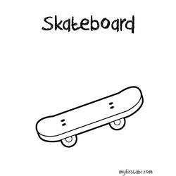 Página para colorir: Skate / Skate (Transporte) #139326 - Páginas para Colorir Imprimíveis Gratuitamente
