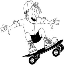 Página para colorir: Skate / Skate (Transporte) #139342 - Páginas para Colorir Imprimíveis Gratuitamente
