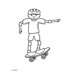Página para colorir: Skate / Skate (Transporte) #139347 - Páginas para Colorir Imprimíveis Gratuitamente
