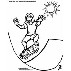 Página para colorir: Skate / Skate (Transporte) #139379 - Páginas para Colorir Imprimíveis Gratuitamente