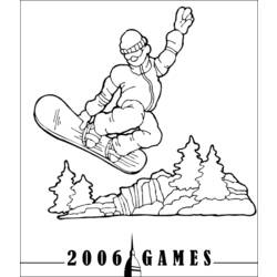 Página para colorir: Snowboard / Snowboard (Transporte) #143799 - Páginas para Colorir Imprimíveis Gratuitamente