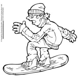 Página para colorir: Snowboard / Snowboard (Transporte) #143806 - Páginas para Colorir Imprimíveis Gratuitamente