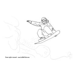 Página para colorir: Snowboard / Snowboard (Transporte) #143815 - Páginas para Colorir Imprimíveis Gratuitamente