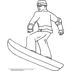 Página para colorir: Snowboard / Snowboard (Transporte) #143817 - Páginas para Colorir Imprimíveis Gratuitamente