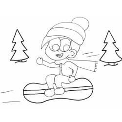 Página para colorir: Snowboard / Snowboard (Transporte) #143823 - Páginas para Colorir Imprimíveis Gratuitamente